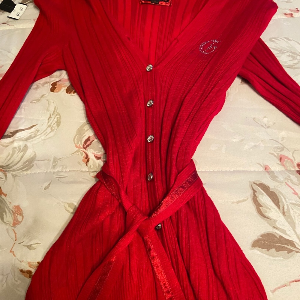 G BY GUESS RED SWEATER.